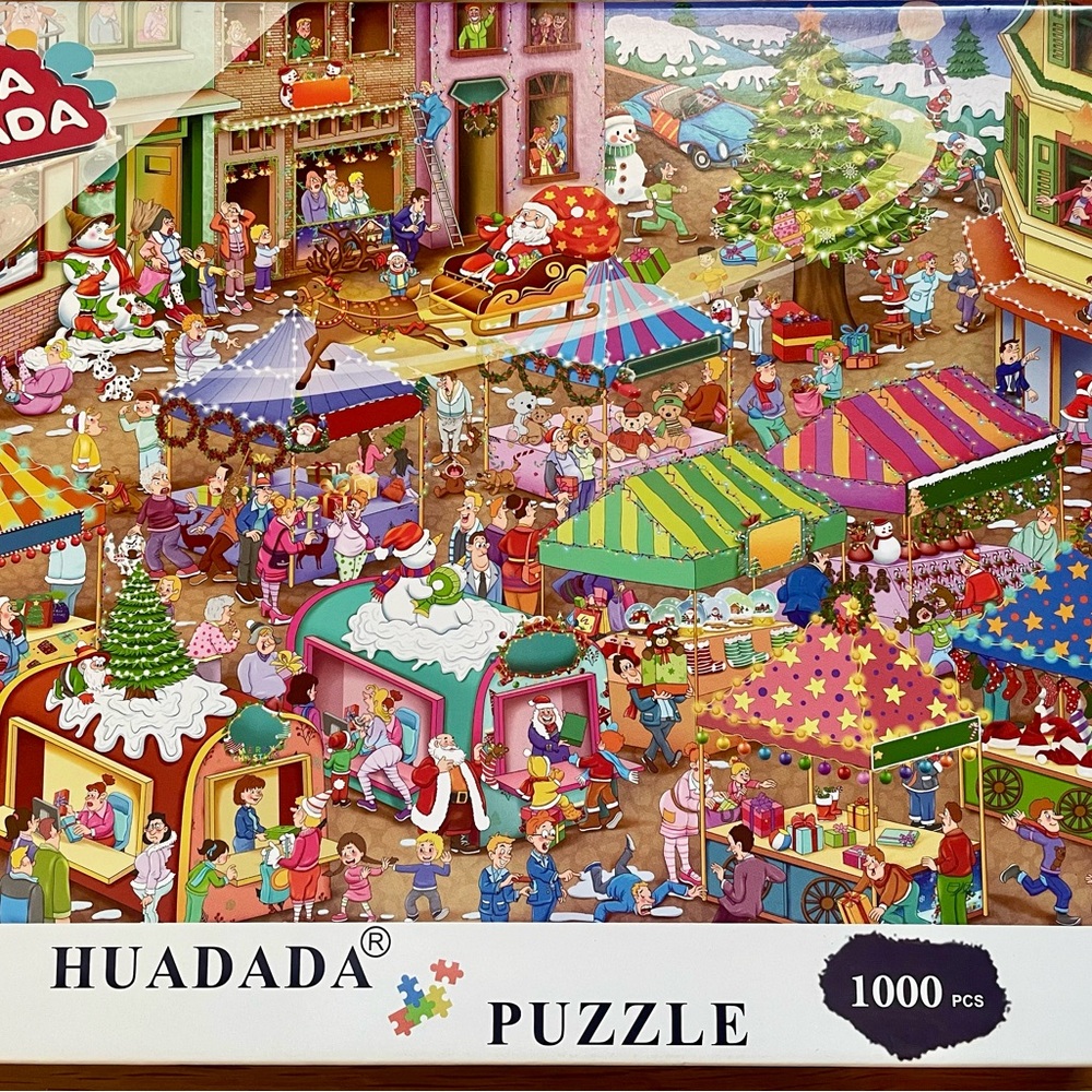 Huadada Christmas Colorful 1000-Piece Puzzle!